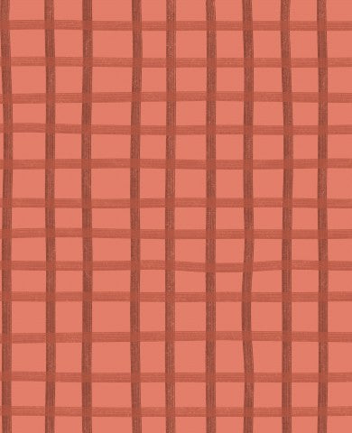 Waterproof fabric an orange-brown checked fabric pattern