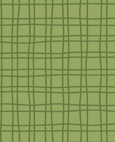 Waterproof fabric with a green and white checkerboard pattern background