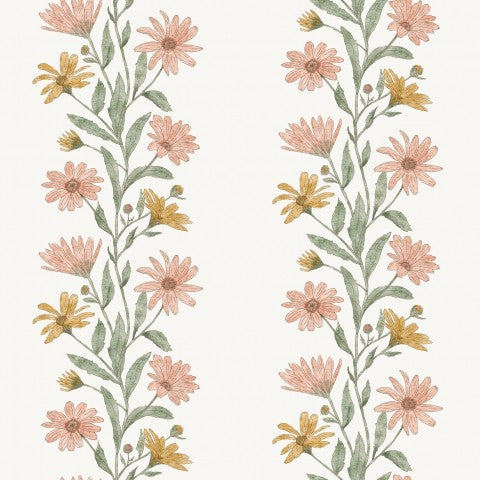 Stoff für deine kreative Freiheit: Canvas Baumwolle Yellow Peach Flower Florin - 100% Baumwolle, leicht und weich, ideal für Nähereien, Patchwork, Quilts und m