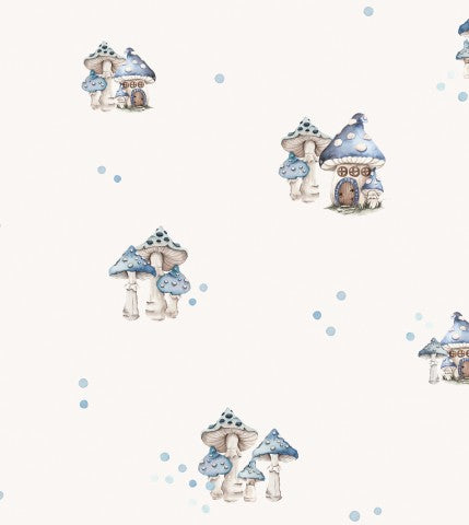 Panama a mushroom wallpaper with blue dots