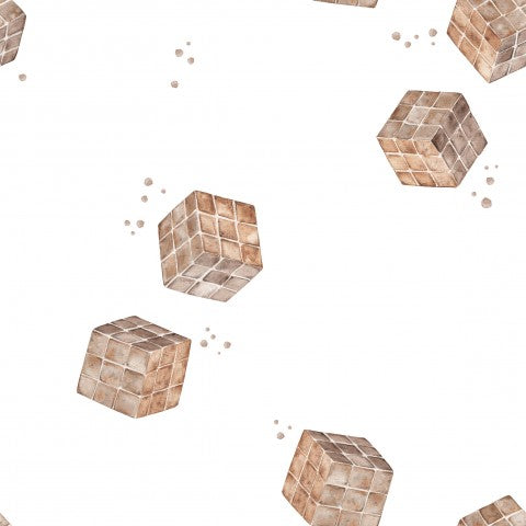 Satin cotton watercolor cubes