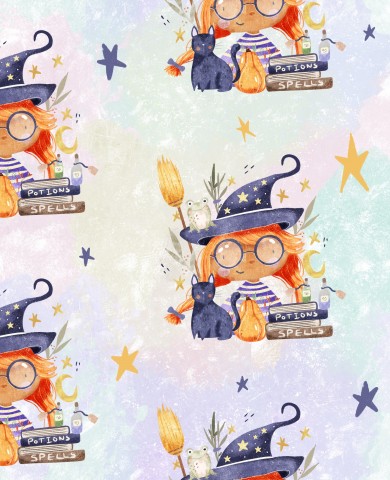 Satin cotton of a cat with hat and glasses