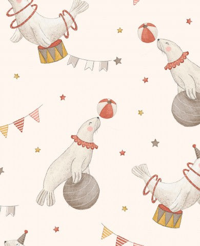 Muslin circus animals and balloons
