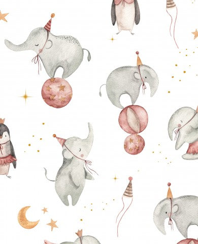 Jersey Aquarellelefanten und -pinguinen