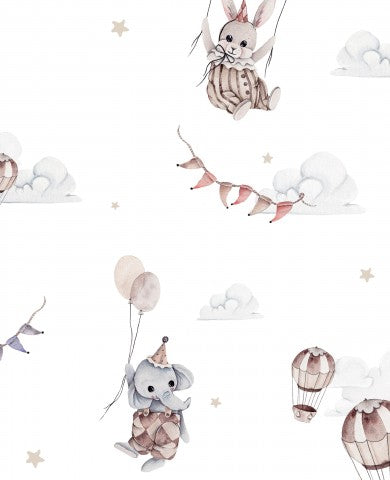 Jersey watercolor animals and balloons