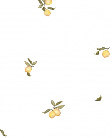 SoftShell un motif de citrons et de feuilles sur fond blanc