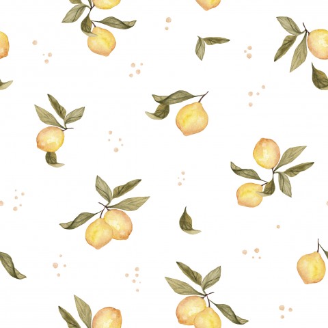 Muslin lemons and leaves