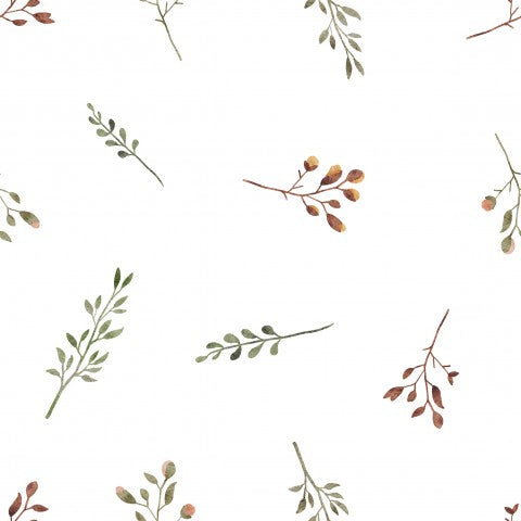 Panama Aquarellzweigen und -blättern