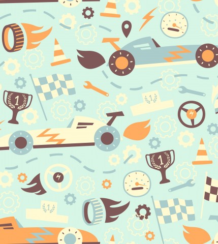 French Terry racing cars and other items