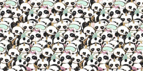Ours panda en toile de coton