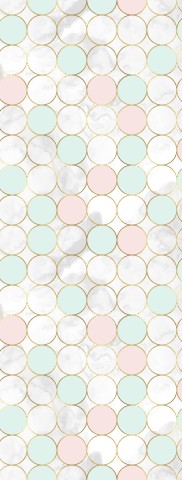 Toile de coton couleurs pastel sur fond blanc