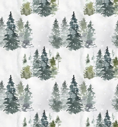 Canvas cotton pines on white background