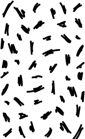 Toile de coton, une image en noir et blanc d'une série de gribouillis noirs