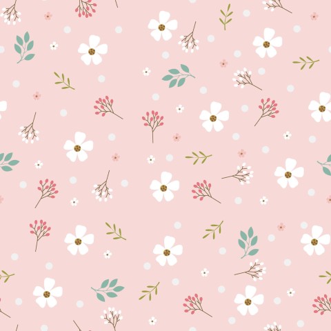 Tissu imperméable à motif floral sur fond rose