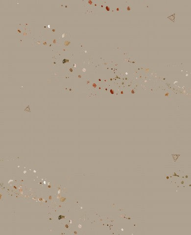 Tessuto impermeabile su sfondo beige con qualche schizzo di colore