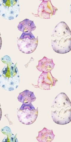 Motifs en mousseline avec des dinosaures et d'autres animaux