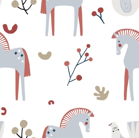 Chevaux, oiseaux et fleurs en SoftShell