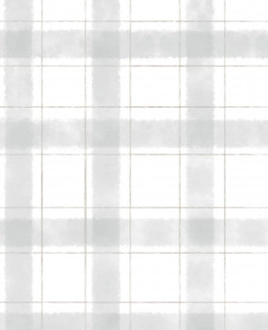 Toile de coton, papier peint à carreaux blanc-gris avec des carrés