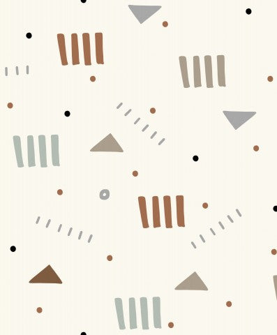 Waterproof fabric geometric shapes on white background
