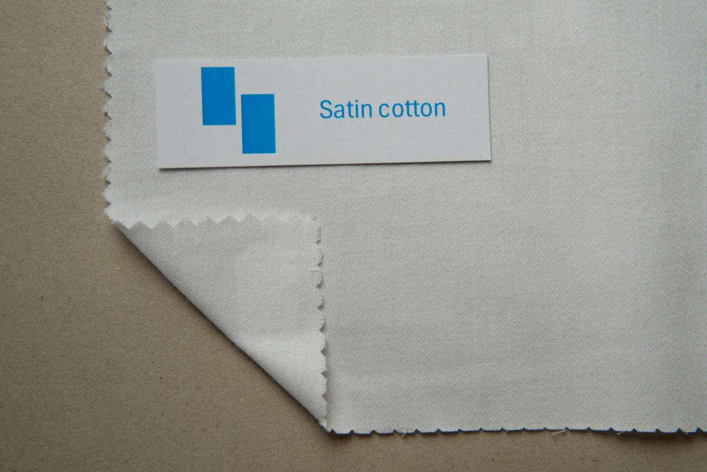 Satin cotton white