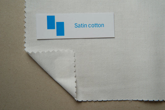 Satin cotton white