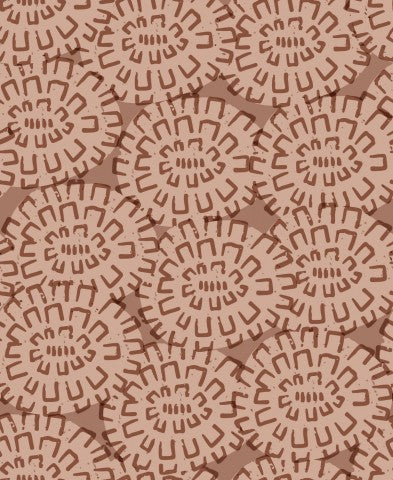 Wasserdichter Stoff Abstract Flowers Mocha Mousse Pink