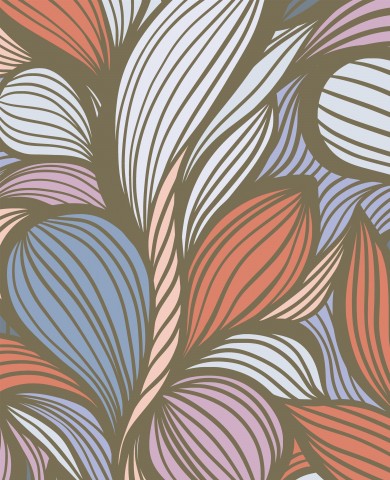 Wasserdichter Stoff Abstract Hairy Line Art Waves