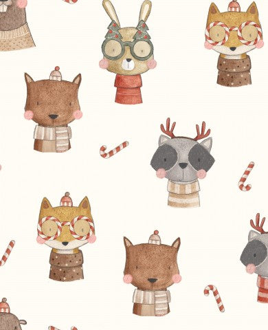 Animaux en tissu imperméable et cannes à sucre