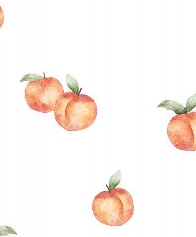 Jersey Watercolor Peach Fruit