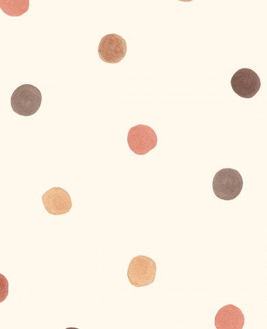 Muslin with a polka dot pattern on a white background