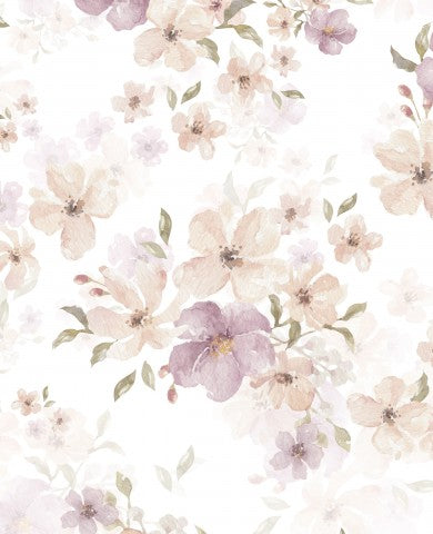 Jersey watercolor flowers white background