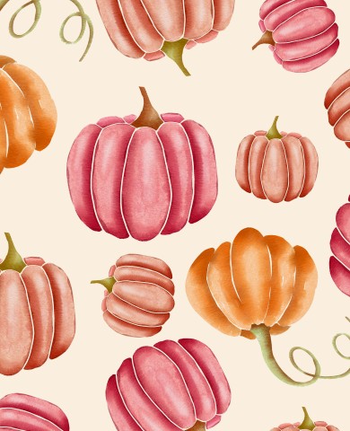 Jersey watercolor pumpkins undirected