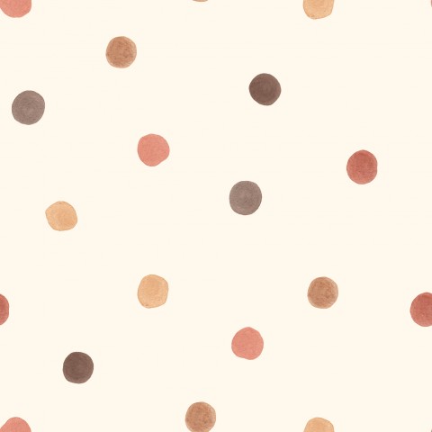 Muslin with a polka dot pattern on a white background