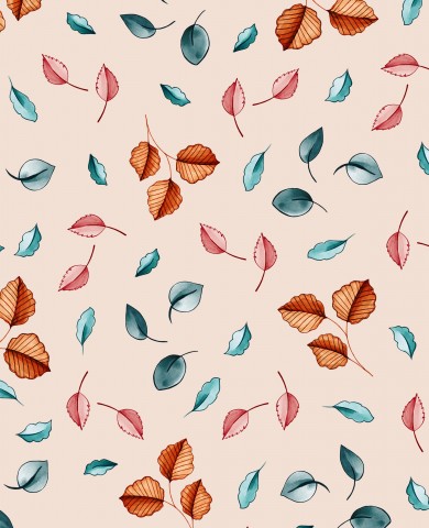 Waterproof fabric Autumn Falling Oak Leaves