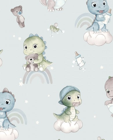 Dinosaures en mousseline et nuages