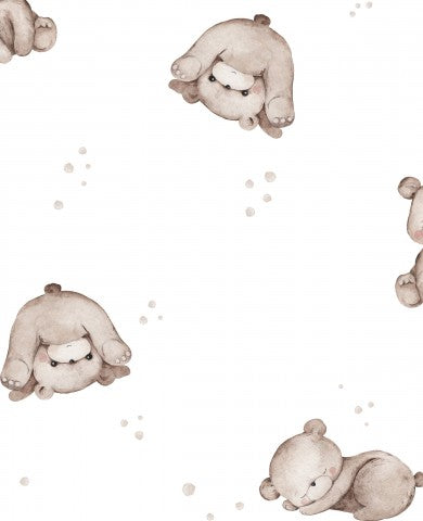 Wasserdichter Stoff Baby Teddys 30x30cm weiß