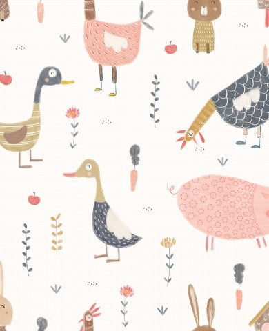Jersey côtelé, animaux de la ferme mignons