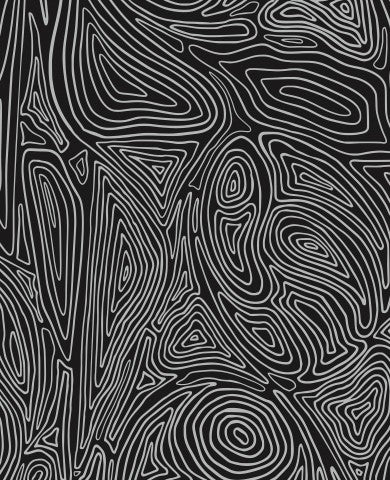 Muslin Black and White Abstract Line Art Map