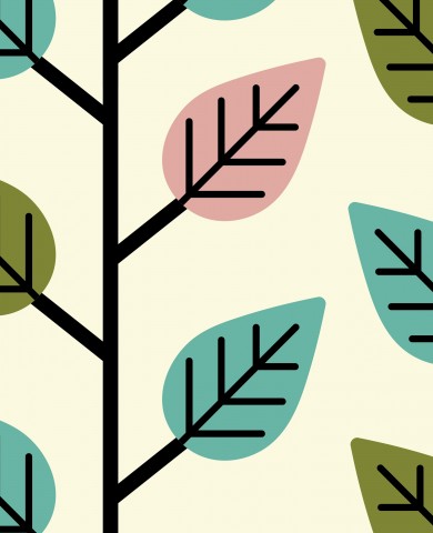 Rib Jersey Blättern auf weißem Hintergrund