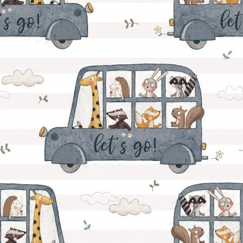 Jersey Blue Animal Bus