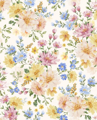 Tela di cotone di alta qualità proveniente dal giardino fiorito: ideale per il tuo prossimo progetto di cucito! Qualità e bellezza in un unico prodotto: pronta da cucire a 3,98 € al metro.