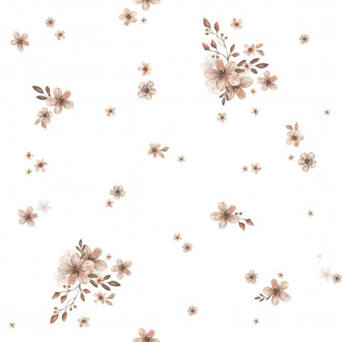 Jersey flowers small on white
