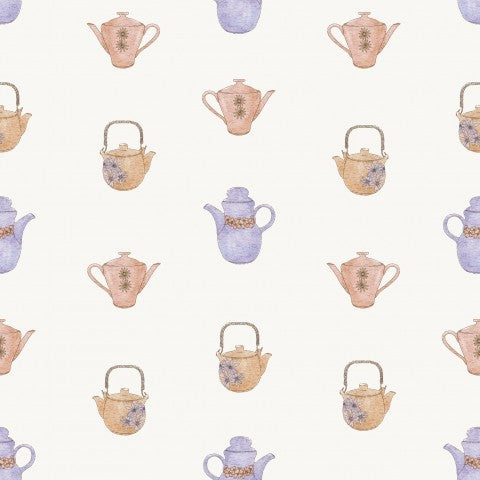 French Terry Watercolor Teapots