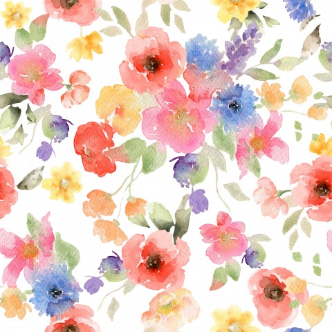 Jersey Floral Summer White