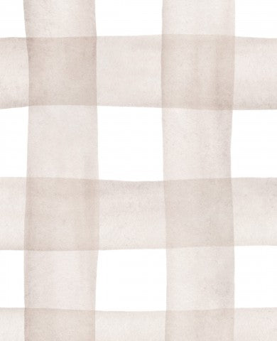 Jersey wide check pattern brown