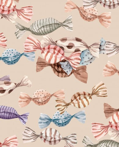  Tela di cotone di alta qualità in Candy Beige, ideale per progetti più grandi - 100% cotone, morbida e traspirante, ideale per moda, accessori o