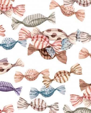 Jersey côtelé Aquarelle Bonbon