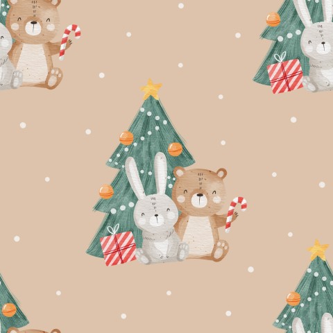Musselin Christmas mood beige