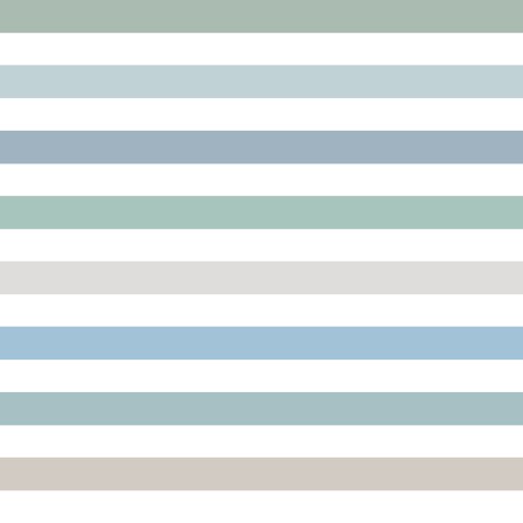 Jersey Colorful Stripes Blue Green 16x16cm