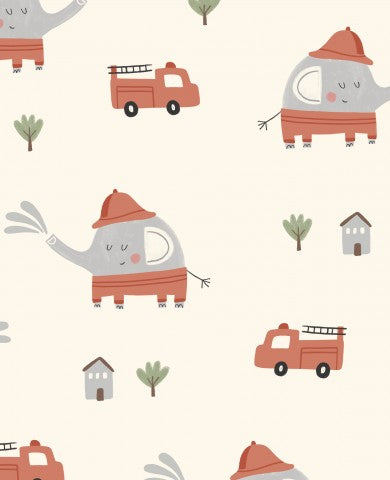 French Terry Elephants and Fire Engines